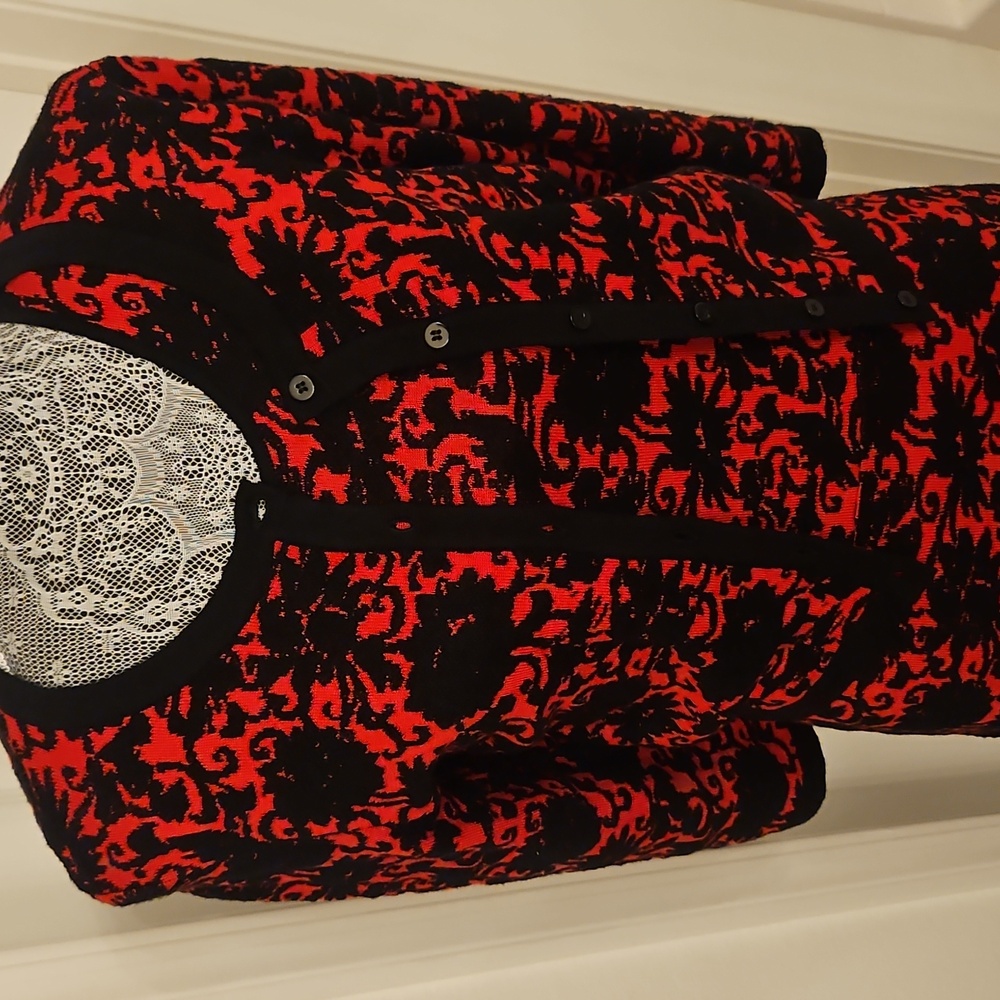 Taylor Dresses 2 Piece Sweater Set red/black size M - Picture 3 of 13